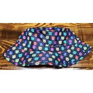 Adult Unisex Summer Bucket Hat Smiling Happy Devil Face w/Horns Emoji Pattern